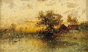 Walter Moras Seenlandschaft oil